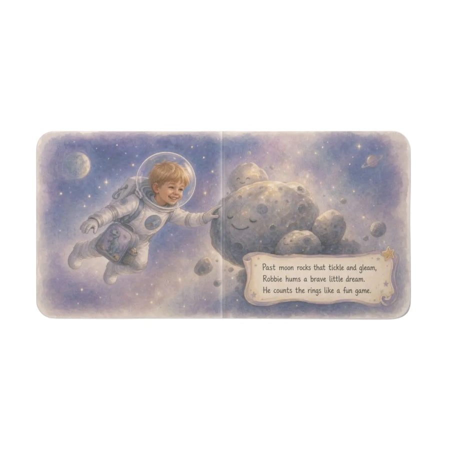 Inside spread from a personalized TinyStar children's book