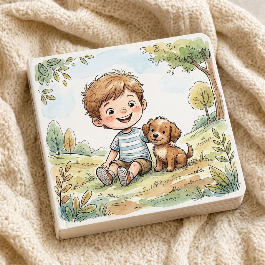 Storybook Ink style — personalized TinyStar board book