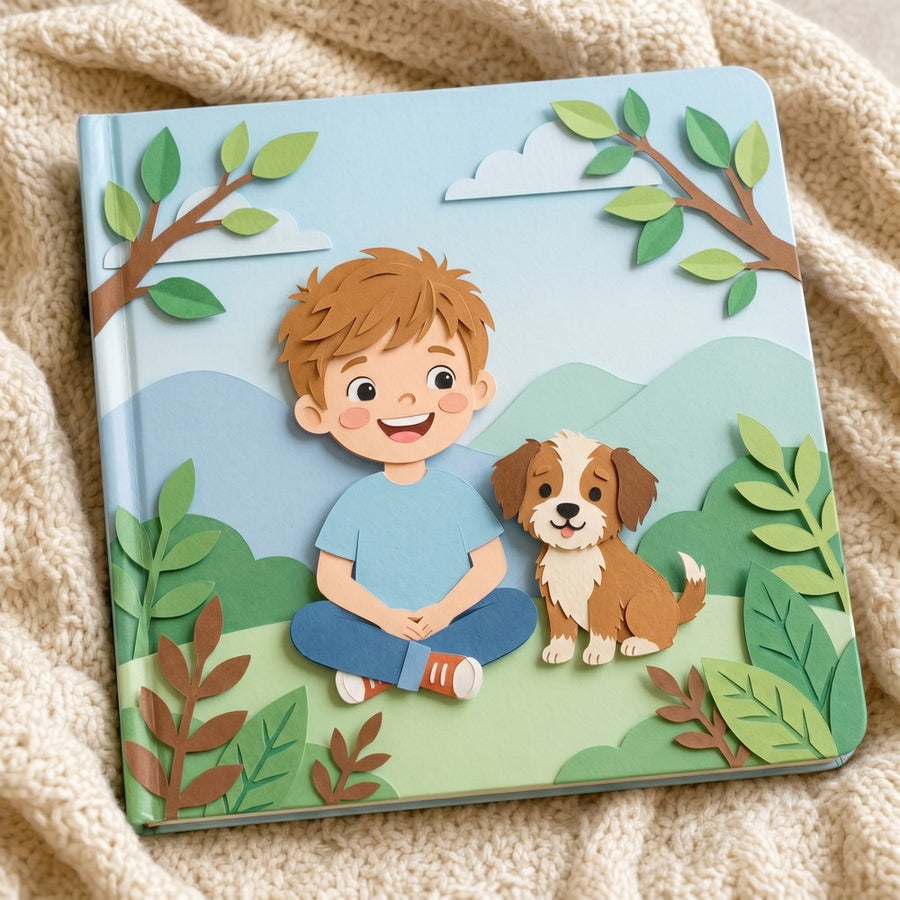Bright Papercut style — personalized TinyStar board book